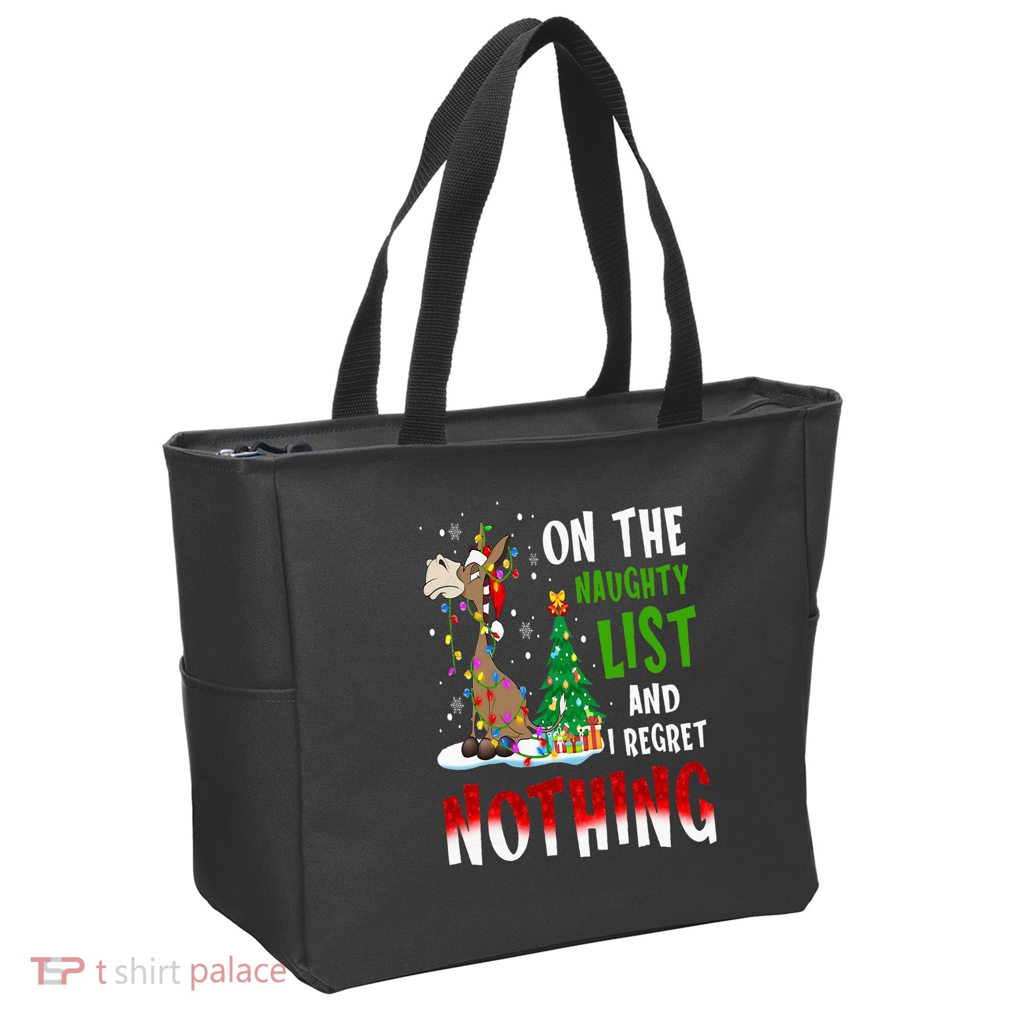 Donkey Christmas On The Naughty List And I Regret Nothing Tote Bag