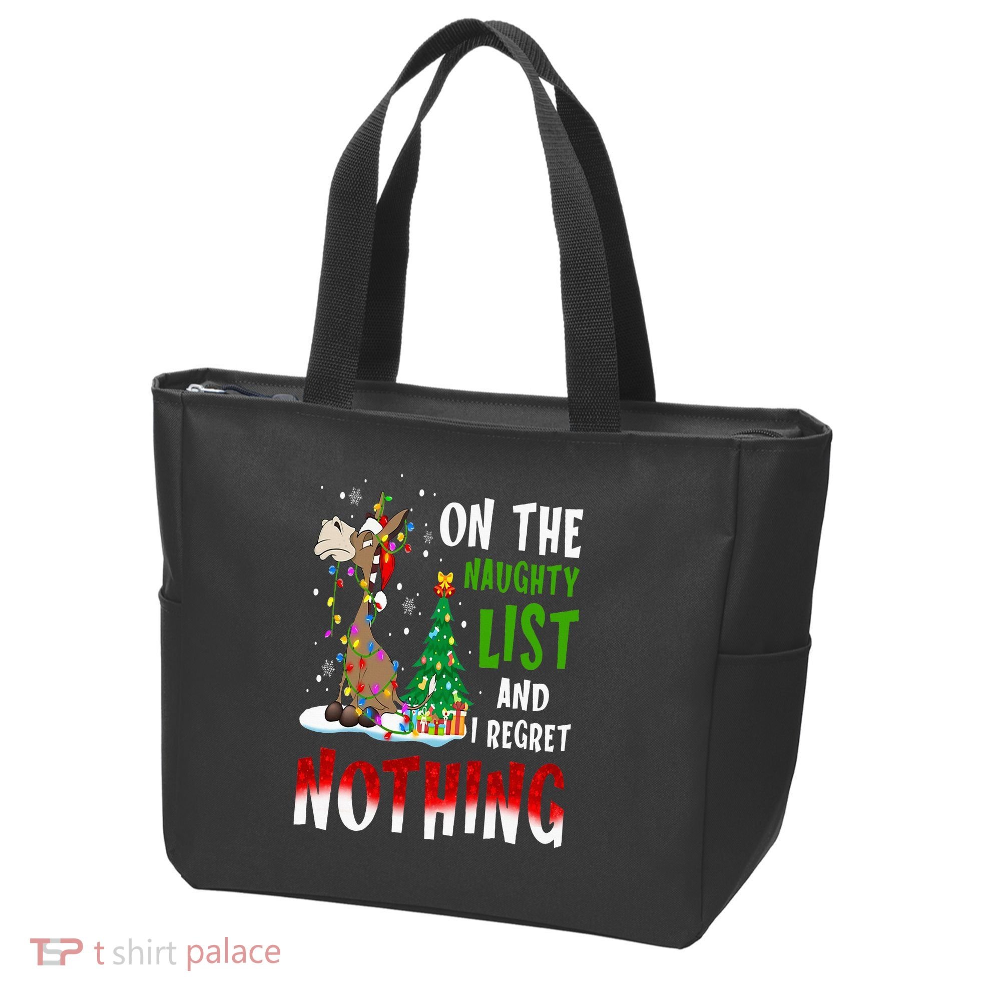 Donkey Christmas On The Naughty List And I Regret Nothing Tote Bag