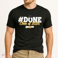#Done Class Of 2026 Senior Grad Graduation Cooling Performance Crew T-Shirt thumb 2
