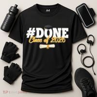 #Done Class Of 2026 Senior Grad Graduation Cooling Performance Crew T-Shirt thumb 3