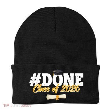 #Done Class Of 2026 Senior Grad Graduation Beanie