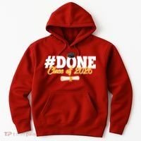 #Done Class Of 2026 Senior Grad Graduation Hoodie thumb 0