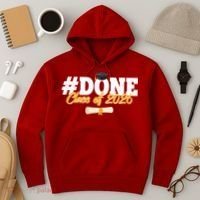 #Done Class Of 2026 Senior Grad Graduation Hoodie thumb 3