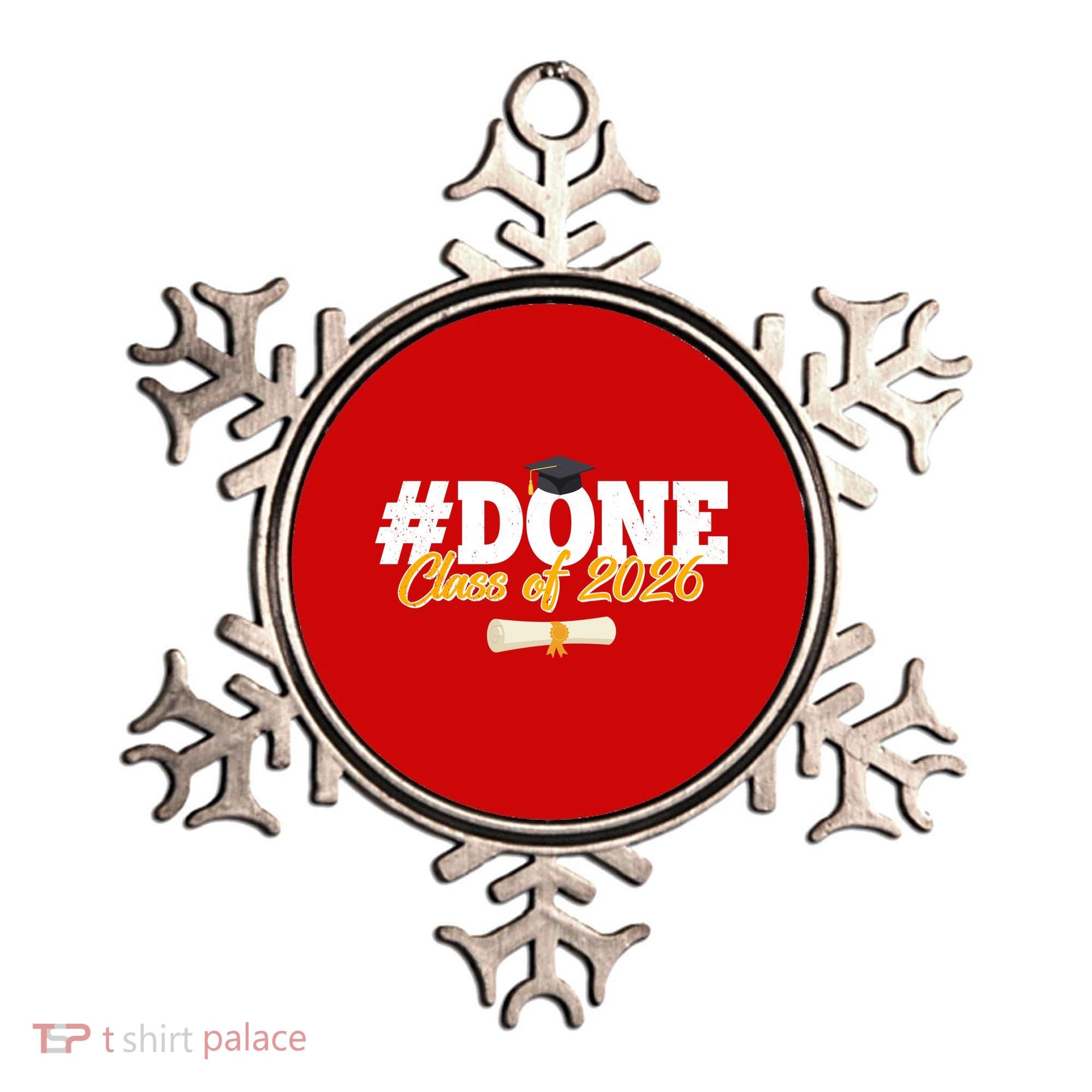 #Done Class Of 2026 Senior Grad Graduation Ornament