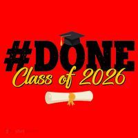 #Done Class Of 2026 Senior Grad Graduation Santa Hat thumb 1