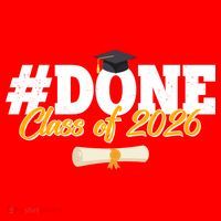 #Done Class Of 2026 Senior Grad Graduation Hat thumb 2