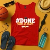 #Done Class Of 2026 Senior Grad Graduation Tank Top thumb 4