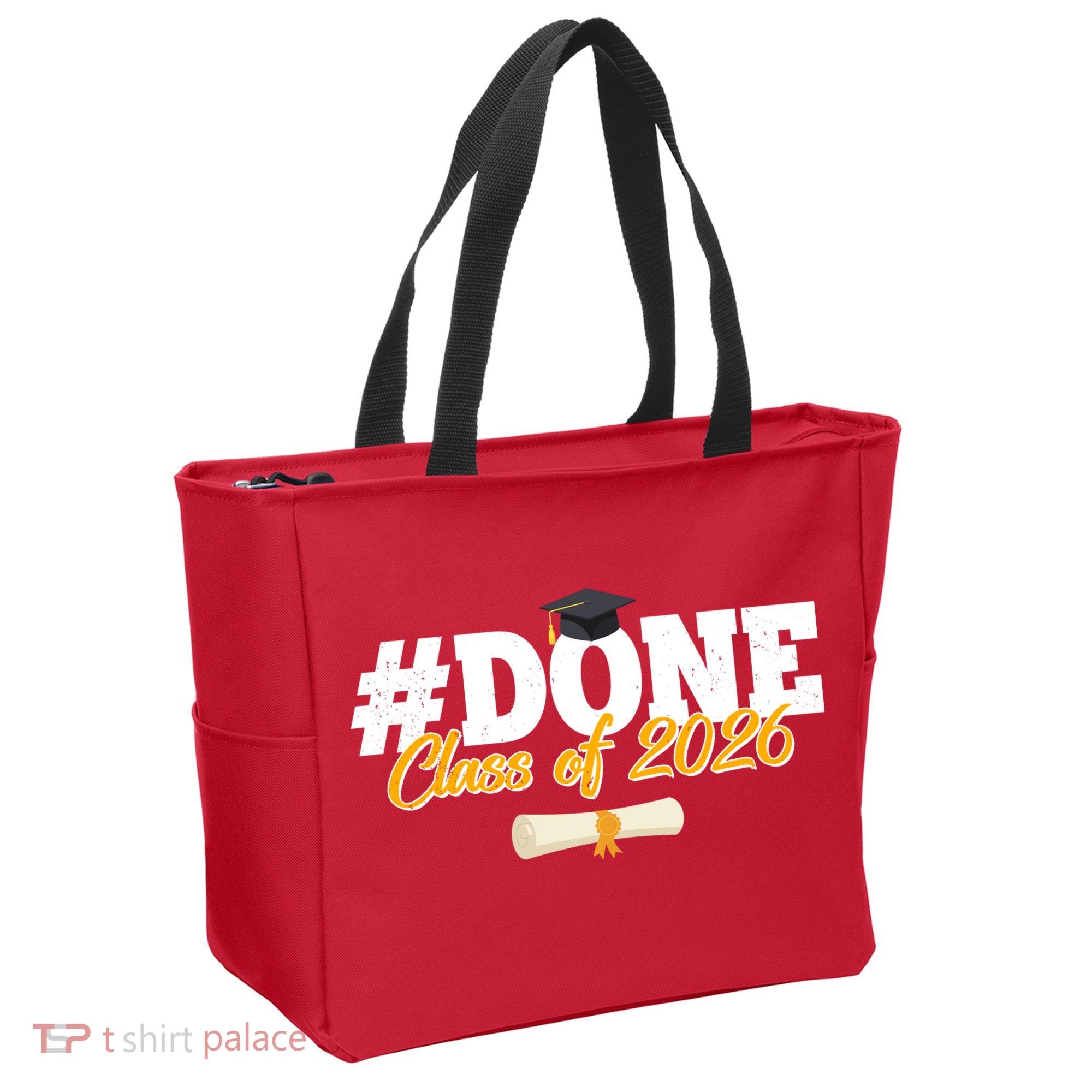 #Done Class Of 2026 Senior Grad Graduation Tote Bag