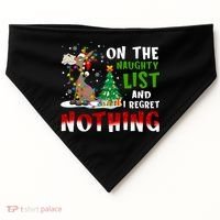 Donkey Christmas On The Naughty List And I Regret Nothing USA-Made Doggie Bandana thumb 0