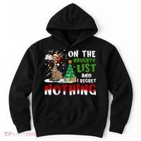 Donkey Christmas On The Naughty List And I Regret Nothing Hoodie thumb 0