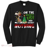 Donkey Christmas On The Naughty List And I Regret Nothing Sweatshirt thumb 0