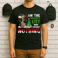 Donkey Christmas On The Naughty List And I Regret Nothing T-Shirt thumb 6