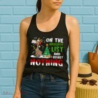 Donkey Christmas On The Naughty List And I Regret Nothing Women's Tank Top thumb 2