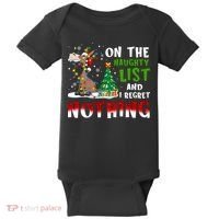 Donkey Christmas On The Naughty List And I Regret Nothing Baby Bodysuit thumb 0
