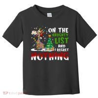 Donkey Christmas On The Naughty List And I Regret Nothing Toddler T-Shirt thumb 0