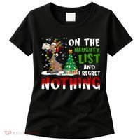 Donkey Christmas On The Naughty List And I Regret Nothing Women's T-Shirt thumb 0