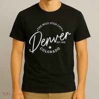 Denver Colorado Pride Mile High City Est. 1858 Denver T-Shirt thumb 3