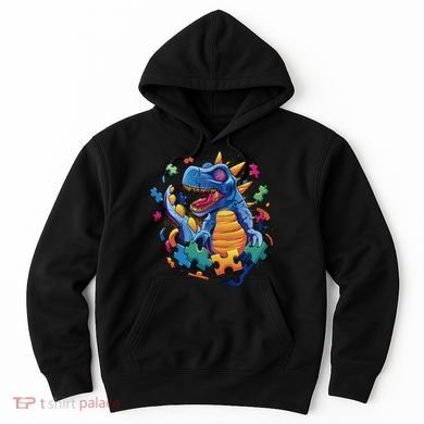 Dinosaur Colorful Puzzle Pieces Hoodie