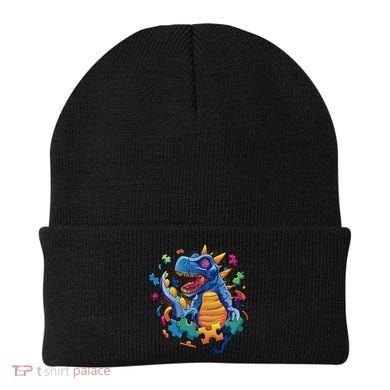 Dinosaur Colorful Puzzle Pieces Beanie