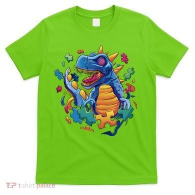 Dinosaur Colorful Puzzle Pieces T-Shirt