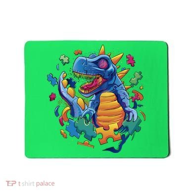 Dinosaur Colorful Puzzle Pieces Mousepad