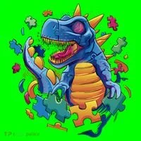 Dinosaur Colorful Puzzle Pieces Kids T-Shirt thumb 4