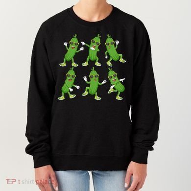 Dabbing Cucumber Pickle Dancing Wearing Sunglasses Dab Dance Women's Sweatshirt