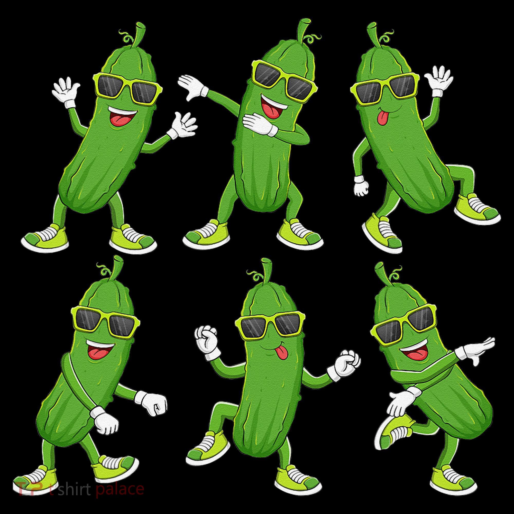 Dabbing Cucumber Pickle Dancing Wearing Sunglasses Dab Dance Ornament