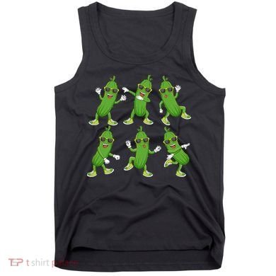 Dabbing Cucumber Pickle Dancing Wearing Sunglasses Dab Dance Tank Top