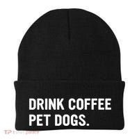 Drink Coffee Pet Dogs Funny Caffeine Dog Lover Beanie thumb 0