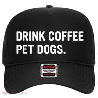 Drink Coffee Pet Dogs Funny Caffeine Dog Lover Hat thumb 0