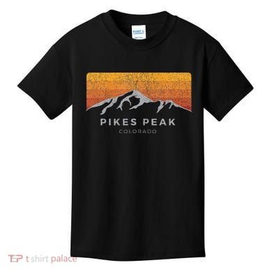 Distressed Colorado Pikes Peak Summer Edition Kids T-Shirt