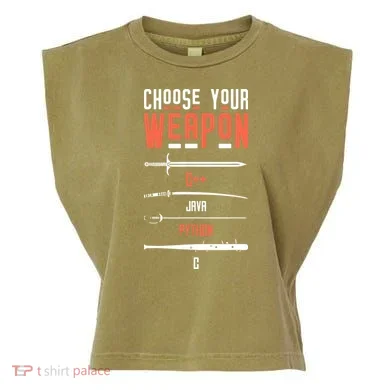 Developer Coder Programming Software Engineer Programmer Garment-Dyed Women's Muscle Tee