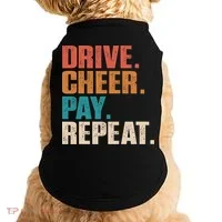 Drive Cheer Pay Repeat Funny Baseball Softball Doggie Tank thumb 0