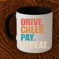 Drive Cheer Pay Repeat Funny Baseball Softball Coffee Mug thumb 2