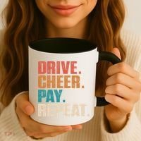 Drive Cheer Pay Repeat Funny Baseball Softball Coffee Mug thumb 3