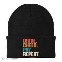 Drive Cheer Pay Repeat Funny Baseball Softball Beanie thumb 0