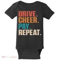 Drive Cheer Pay Repeat Funny Baseball Softball Baby Bodysuit thumb 0