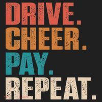 Drive Cheer Pay Repeat Funny Baseball Softball Hat thumb 2
