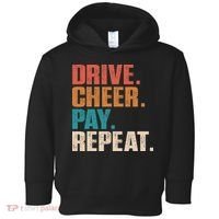 Drive Cheer Pay Repeat Funny Baseball Softball Toddler Hoodie thumb 0