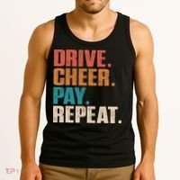 Drive Cheer Pay Repeat Funny Baseball Softball Tank Top thumb 3