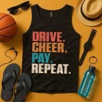 Drive Cheer Pay Repeat Funny Baseball Softball Tank Top thumb 4