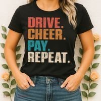 Drive Cheer Pay Repeat Funny Baseball Softball Women's T-Shirt thumb 2