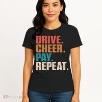 Drive Cheer Pay Repeat Funny Baseball Softball Women's T-Shirt thumb 4