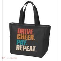 Drive Cheer Pay Repeat Funny Baseball Softball Tote Bag thumb 3