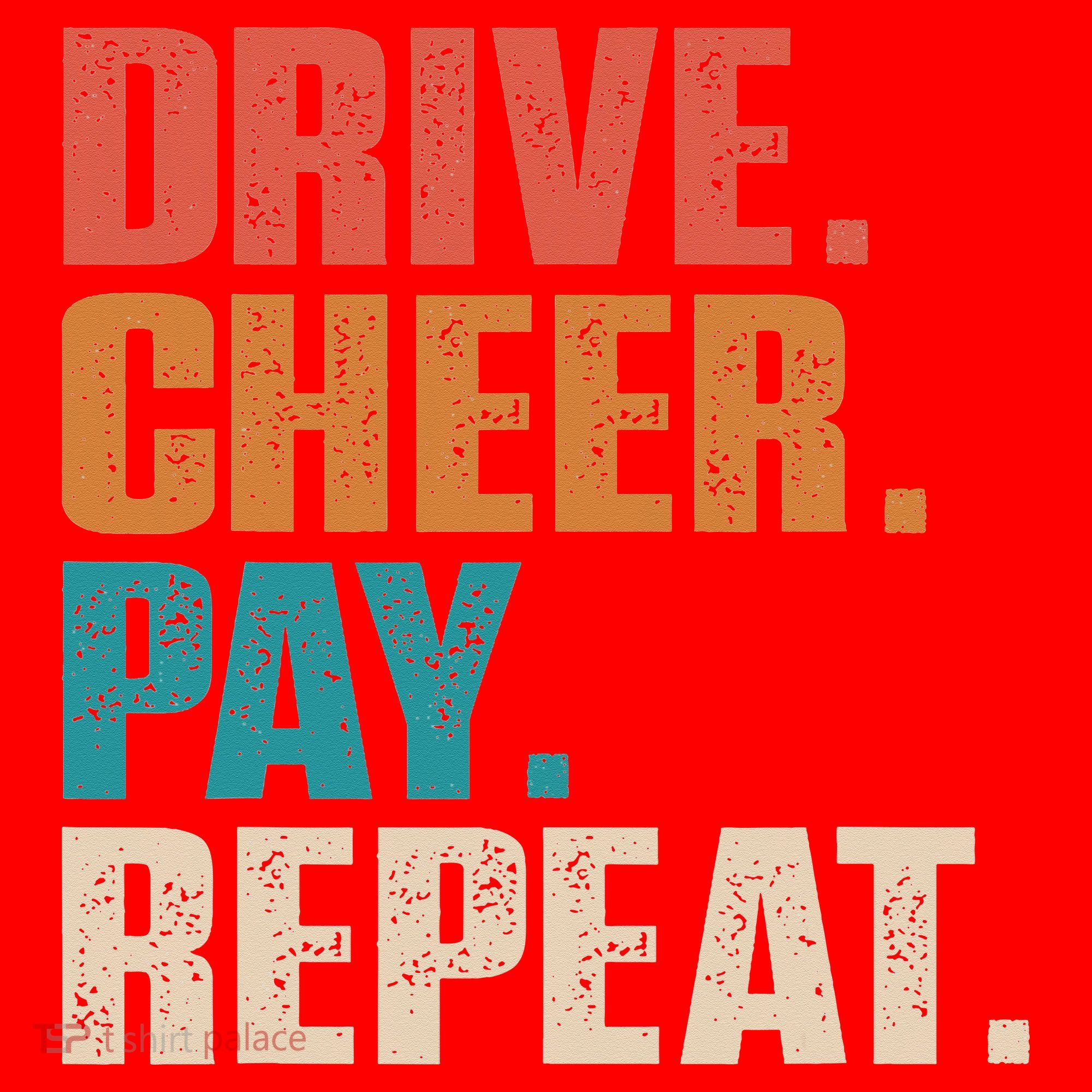 Drive Cheer Pay Repeat Funny Baseball Softball Santa Hat