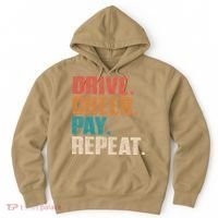 Drive Cheer Pay Repeat Funny Baseball Softball Hoodie thumb 0
