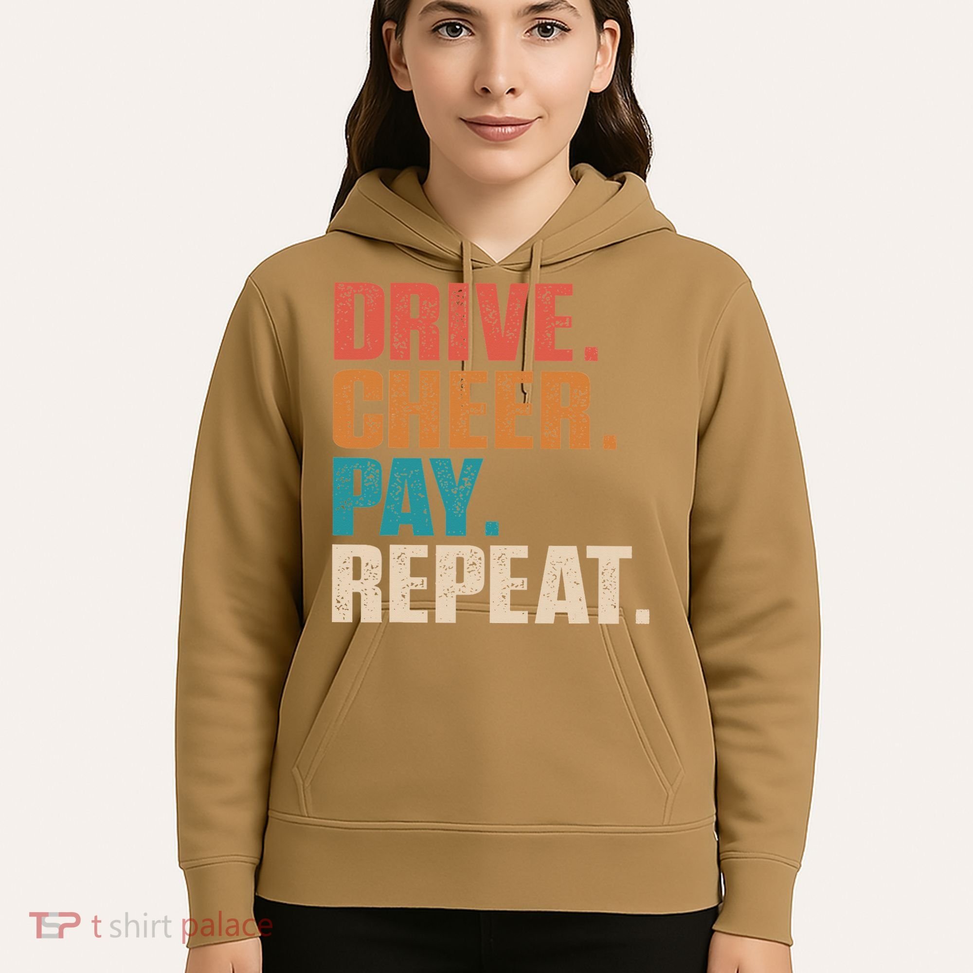 Drive Cheer Pay Repeat Funny Baseball Softball Hoodie
