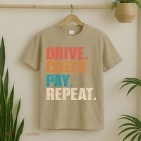 Drive Cheer Pay Repeat Funny Baseball Softball T-Shirt thumb 2