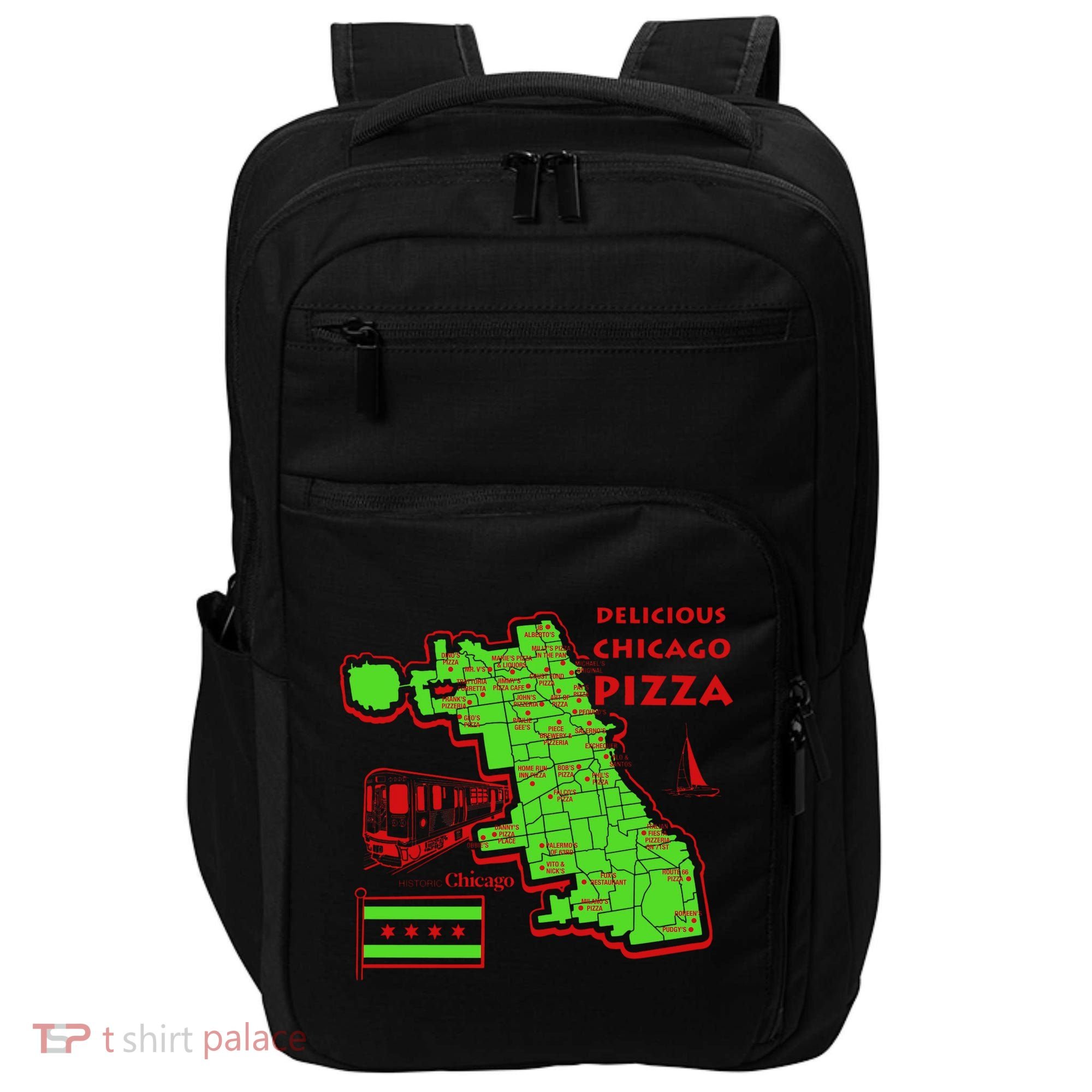 Delicious Chicago Pizza Impact Tech Backpack